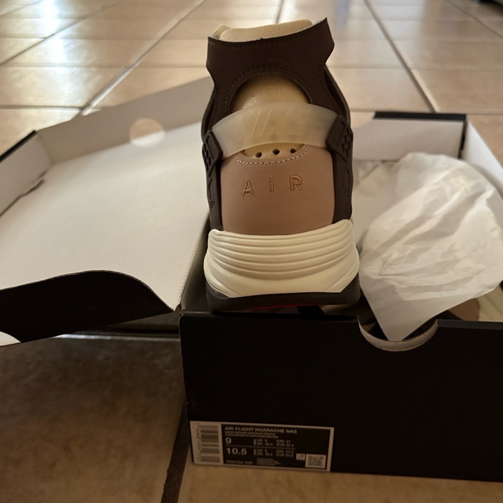 Nike Cream and Brown High-Top Sneakers - Picture 2 of 10